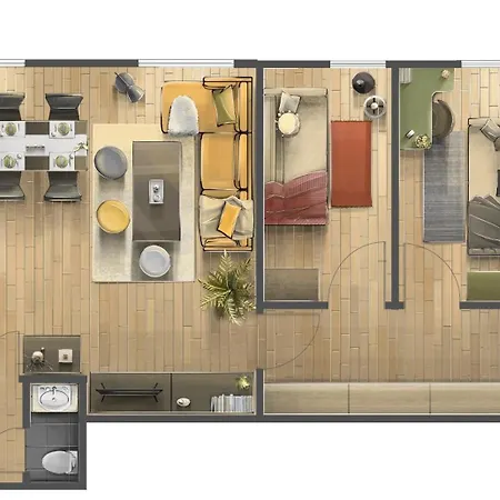 Big Company 3min To Republic Square Renovated Apartman